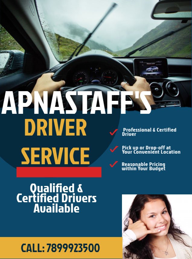 ApnaStaff's tweet image. Call for Driver Service 7899923500 #driver #drivers #driverservice