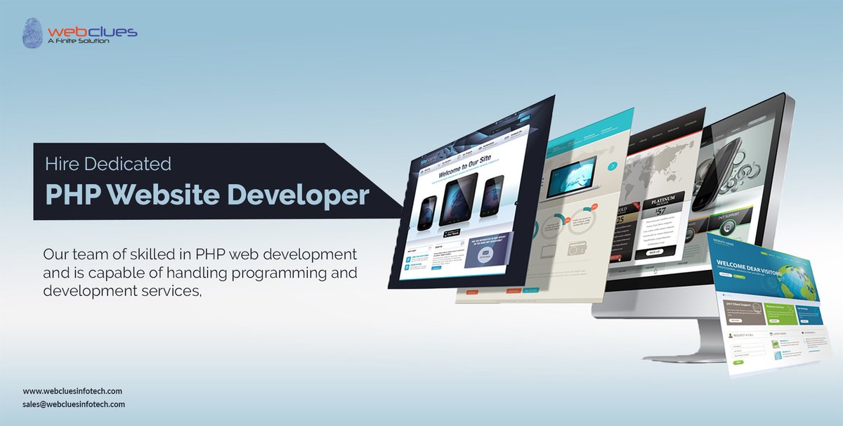 WebCluesInfo's tweet image. Hire dedicated #phpdevelopers capable to deliver customized #phpapplications to suit your specific business need @WebCluesInfo.
bit.ly/2sLu0UA
#phpprogramming #PHPDevelopment #hirephpdeveloper #webdeveloper #phpframework #php #phpdevelopmentcompany #phpwebdevelopment
