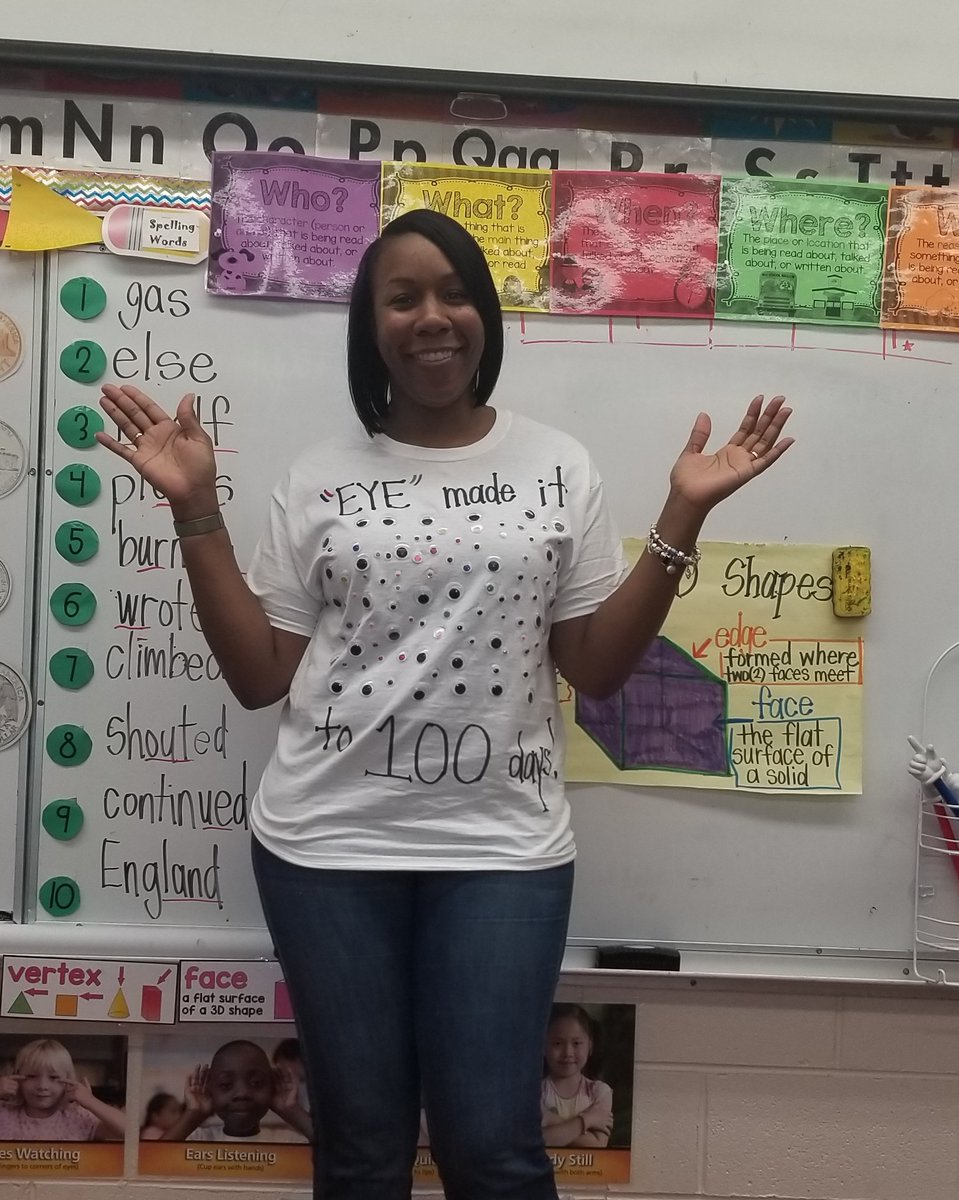 "EYE" made it to 100 Days!
#100DaysofSchool 
<a href="/TiltonSTEM/">Tilton Elementary</a>