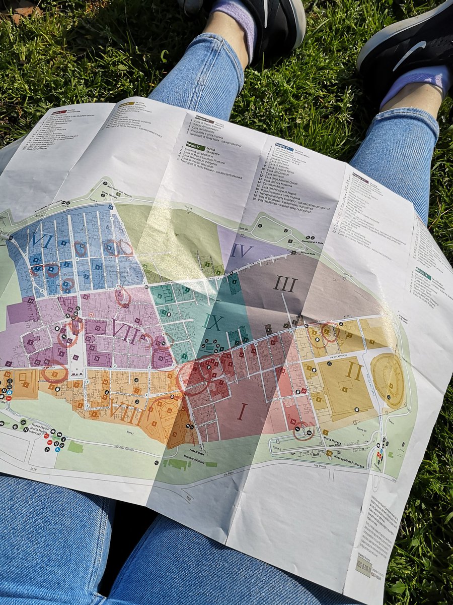 ThorneyMFL's tweet image. In Pompeii...haven't got a pen so have marked our must see places on the site in lipstick #quickthinking