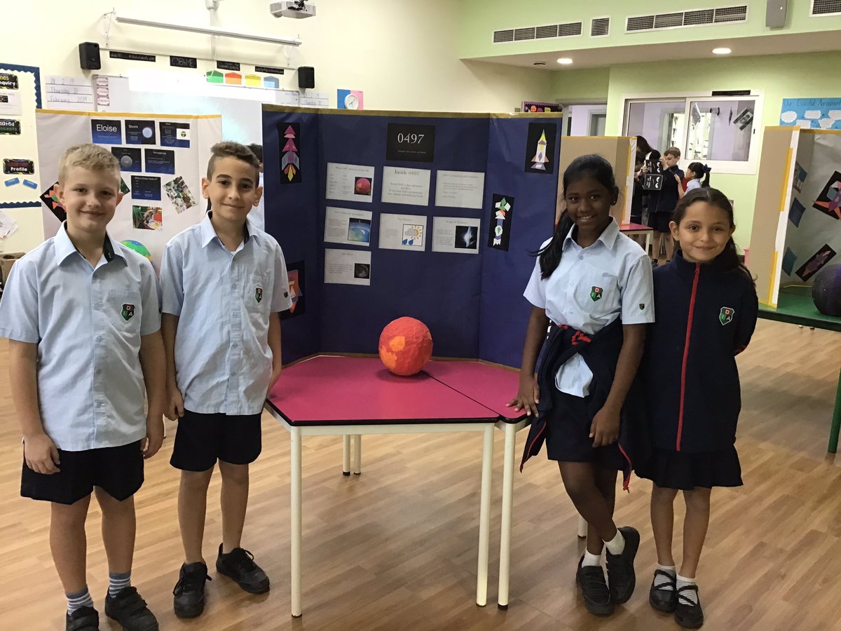 DIAB_Grade3's tweet photo. Students celebrating their learning with their parents. The buzz in the room while students shared their understanding of the forces at play in their planet was electric. #DIABKNowledgeable #DIABInquirers https://t.co/wVnPvt2haS
