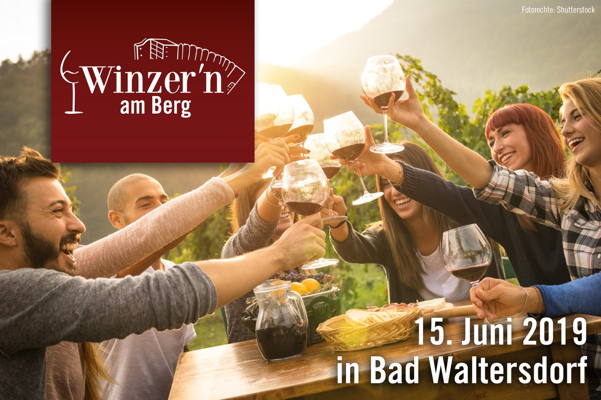 #SaveTheDate 15.06.2019 #WinzernamBerg in der #2Thermenregion #BadWaltersdorf. 👌
Alle Infos unter badwaltersdorf.com/winzernamberg #wirfreuenunsaufeuch