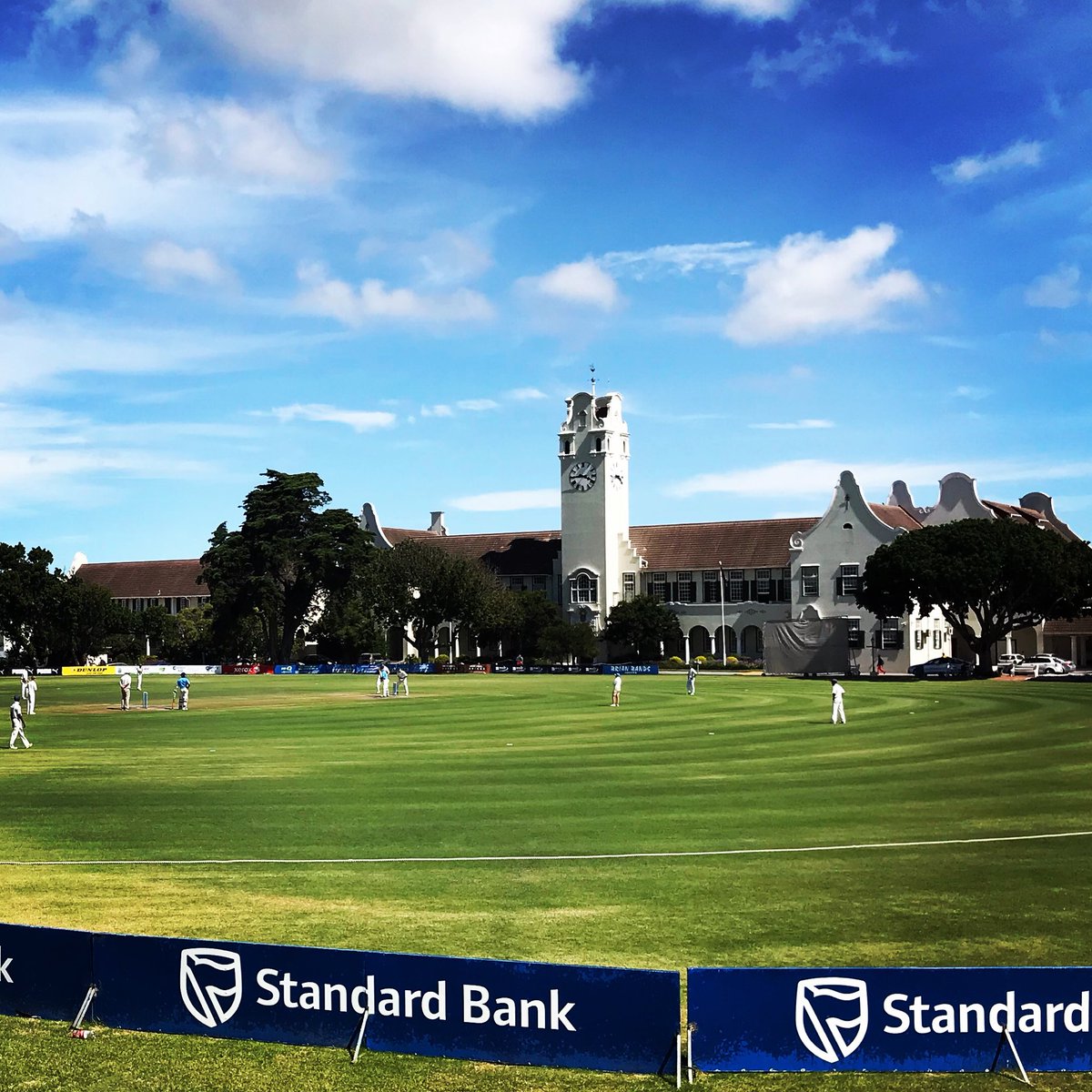 StAndreasson's tweet photo. Spot of #cricket at the local high school. #GreyHigh #PortElizabeth #EasternCape https://t.co/0Aja4nsESH