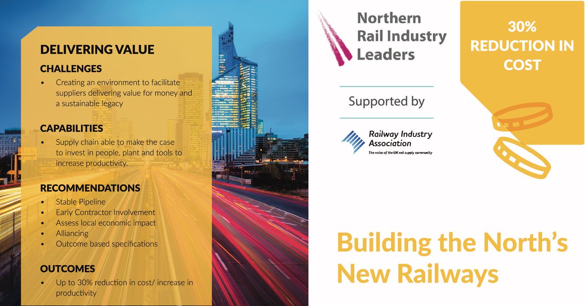 seepyjay's tweet image. Launch of ⁦@NTHRailLeaders⁩ report today. Good to see strong #procurement recommendations #earlycontractorinvolvement #alliancing. #NorthsNewRailways