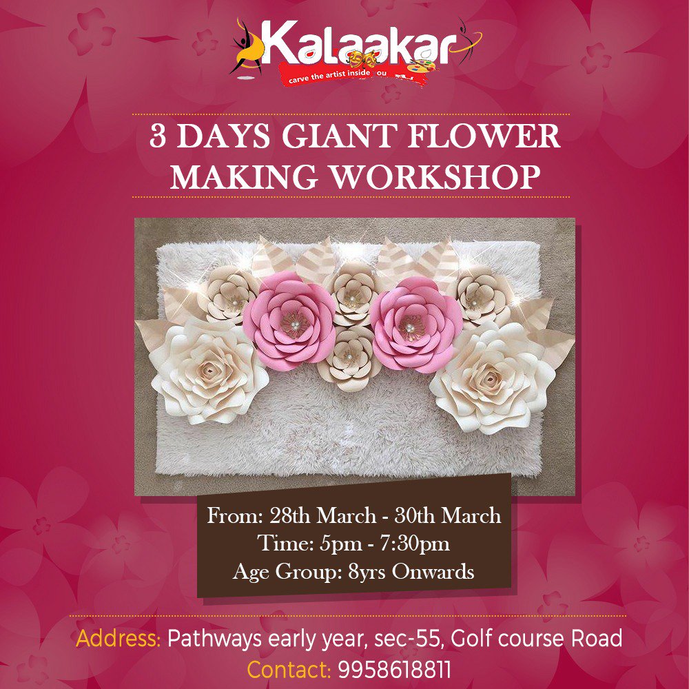 Welcome Spring Season with Flowers Made with your own Hands!
.
.
#3days #flowers #workshop #flowermakingworkshop #handmadeflowers #springseason #kidsfun #funloving #colorfulflowers #kalaakar #talented #gurgaon #gurgaonlife #gurugrammers #gurgaonkids #delhilife #delhikids