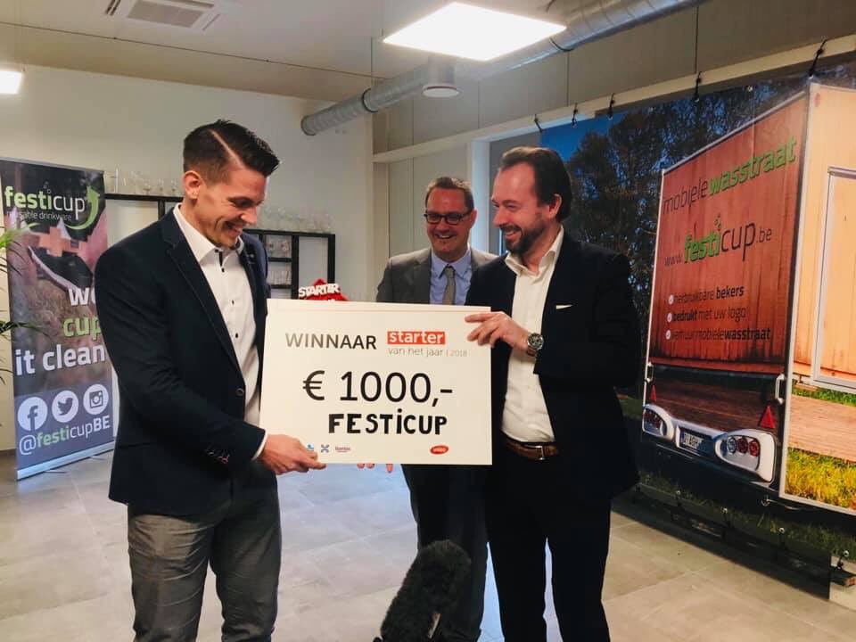 <a href="/UNIZOvzw/">UNIZO</a> promoot duurzaam ondernemen! <a href="/FesticupBE/">Festic</a> uit <a href="/Gem_Zonhoven/">Gemeente Zonhoven</a> is dé #startervanhetjaar en biedt duurzame en recycleerbare festivalbekers aan en draagt via innovatie bij aan beter milieu <a href="/KVDHeuvel_VP/">Koen Van den Heuvel</a> <a href="/cdenv/">cd&v</a> <a href="/RuttenGwendolyn/">Gwendolyn Rutten</a> <a href="/MeyremAlmaci/">Meyrem Almaci</a> <a href="/philippemuyters/">Philippe Muyters</a> <a href="/VLAIO_be/">VLAIO</a> <a href="/AnunaDe/">Anuna De Wever Van Der Heyden</a>