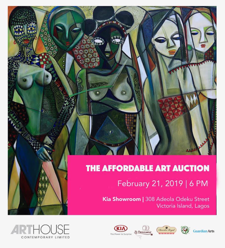 ArtHouseContemp's tweet photo. It’s TONIGHT!  The Affordable Art Auction will go live at 6 PM  in VI, Lagos.
⁣
Stream live at https://t.co/5v8nYQOp18
⁣
LOT 60: Tola Wewe (b.1959), SWEET SIX TEENS, 2015, Acrylic &amp; Oil on canvas, 119.5 x 114 cm. (47 x 45 in.) | Estimate 800,000 - 1,000,000⁣ https://t.co/0ogcd7JAv3