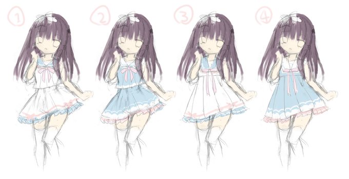 考えてたうちのこ学生服デザイン案😶 