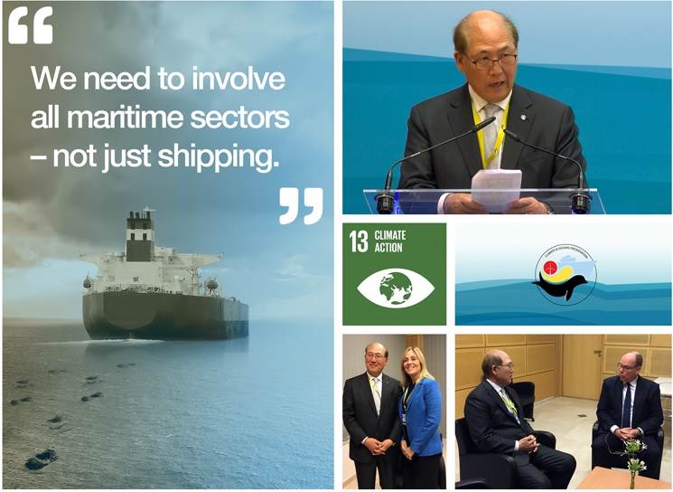 actimar's tweet image. IMO Secretary-General Kitack Lim urges GHG Reduction and calls IMO’s Member States to come together as one. 
Read more: goo.gl/uU6C45 #Actimar #Shipping #GHG #IMO #Maritime #Emissions #Unitednations