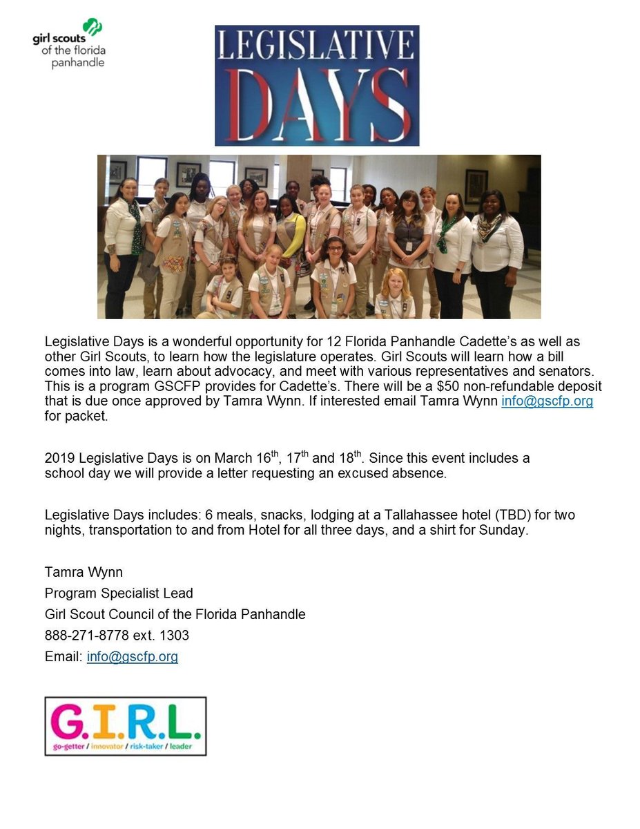 GSCFP's tweet image. March 16-19 is Legislative Days!
#GSCFP