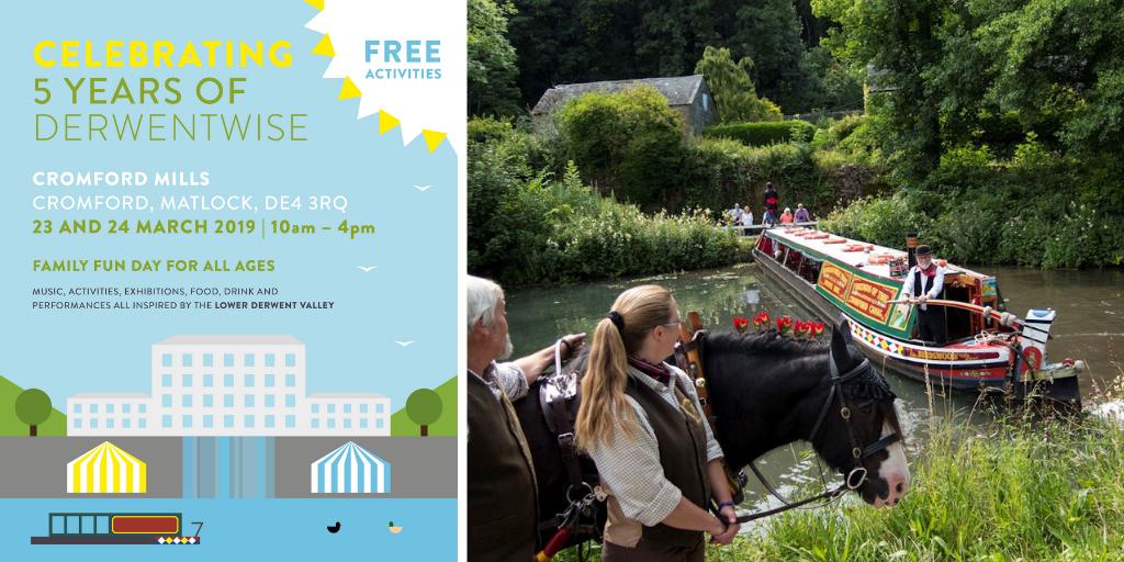 Discover the Cromford Canal and it's wildlife by canal boat at the DerwentWISE celebrations 

Ride horse-drawn <a href="/birdswoodboat/">Birdswood</a> for free thanks to funding from @HeritageFundEM 

bit.ly/2GT0zbV

<a href="/CromfordMills/">Cromford Mills</a> <a href="/DerbysWildlife/">Derbyshire Wildlife Trust</a> <a href="/DerbyDaysOut/">DerbyDaysOut</a>