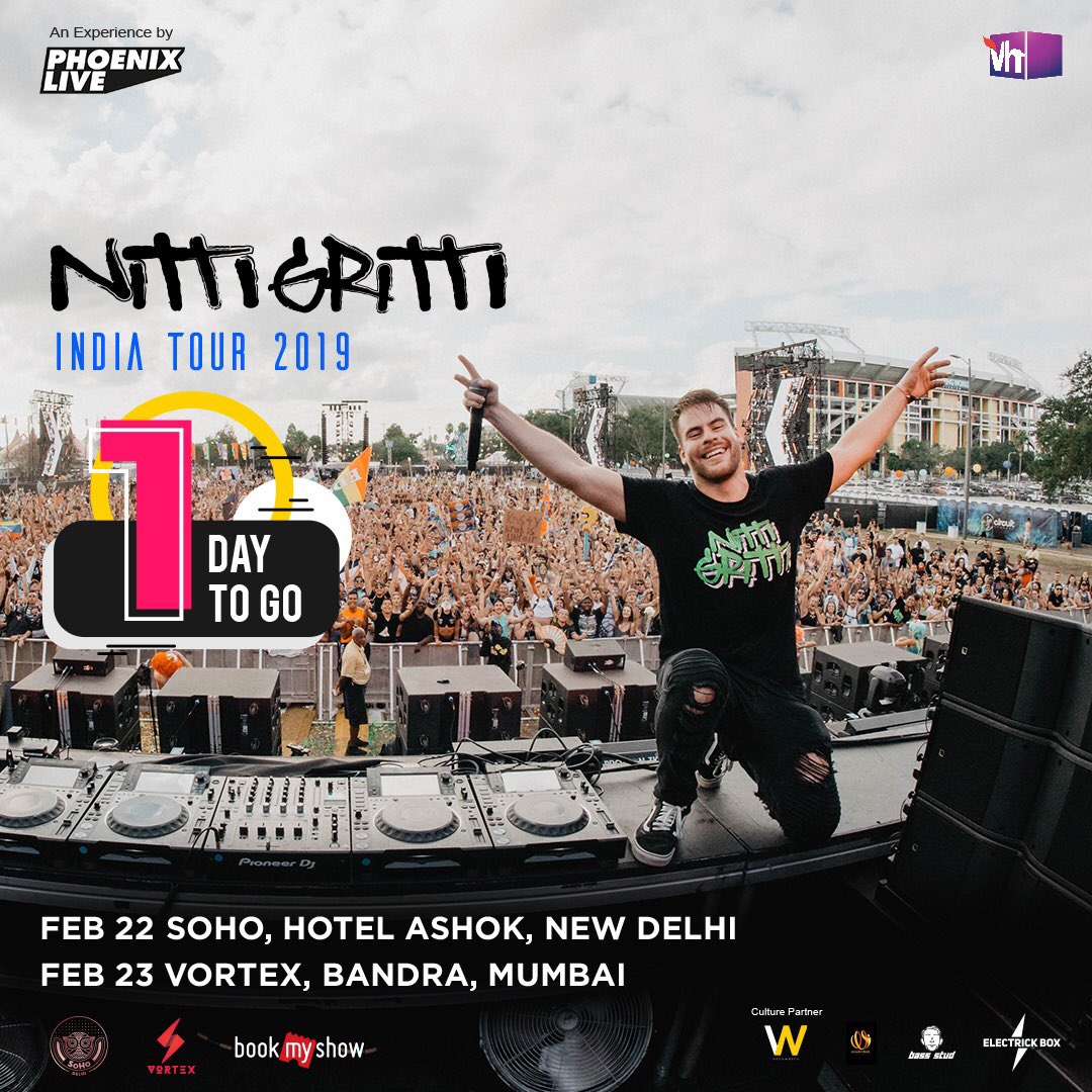 ONE DAY AWAY till we all get down to @djnittigritti 🔥😉