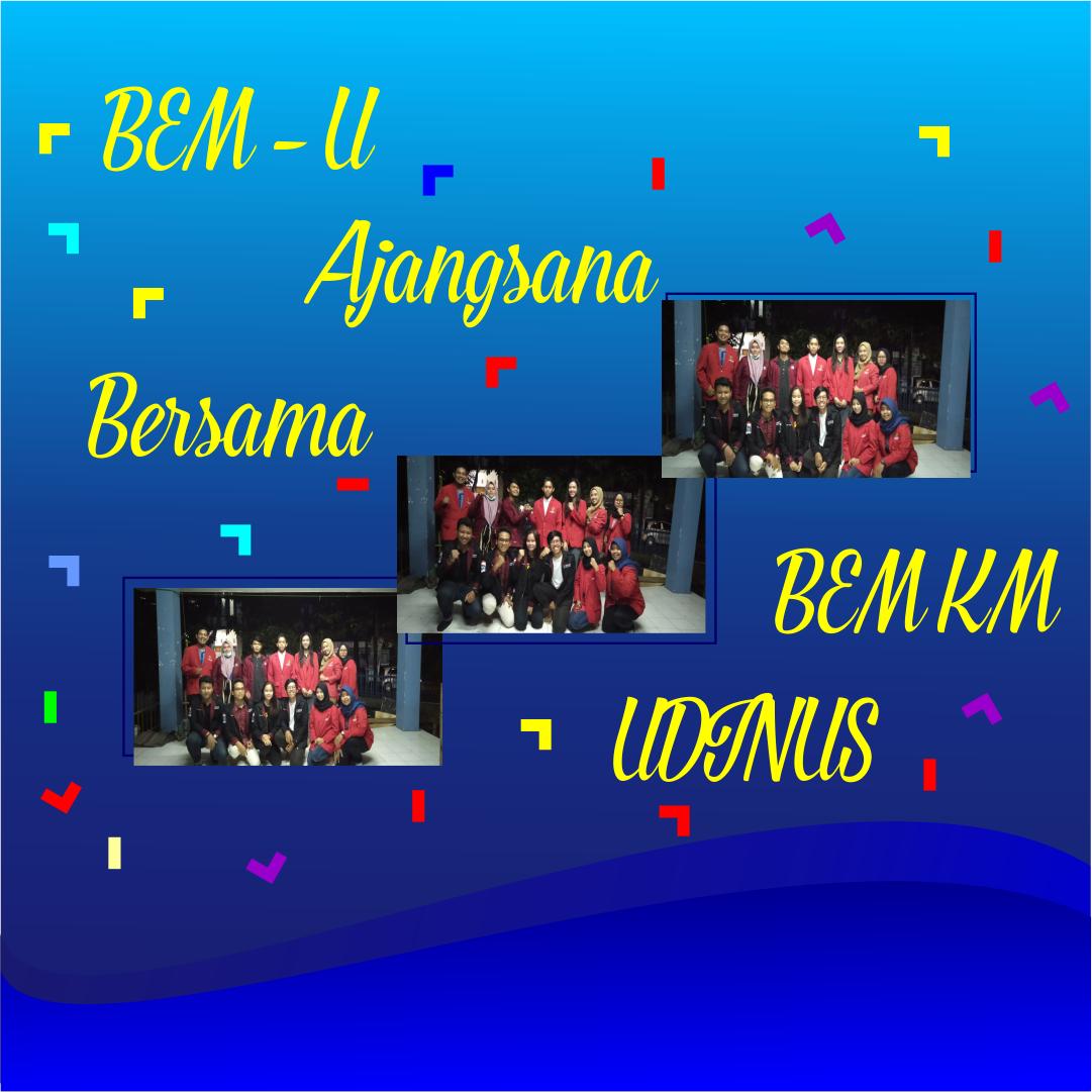 SALAM MAHASISWA!
SALAM PERSATUAN!

hi guys, BEM-U 2019 is back again with a newest activity from our ministry!, we called it MENLU
disini kami berkunjung bersama BEM-KM UDINUS utk saling belajar dan bebenah diri menjadi yg lbh baik,banyak sekali yg dpt kami serap disini
HWAITING!