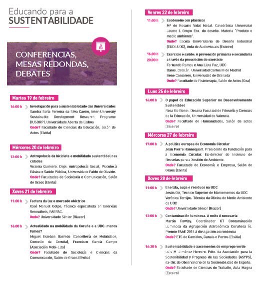 RedeREGATA's tweet photo. 📢"Febreiro Ambiental" Fantástica iniciativa da Oficina de Medio Ambiente @OMA_UDC que dirixe Manuel Soto con actividades ofertadas para avanzar na formación dos conceptos de #sustentabilidade ambiental e social #EconomiaCircular #residuos  👉Info: https://t.co/pUWgvAE8ZA https://t.co/B4utMwEQU0