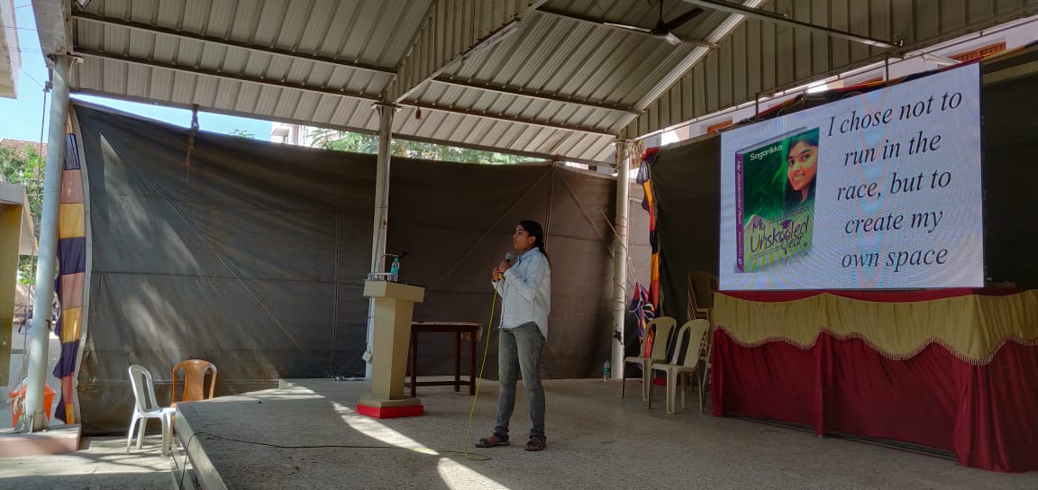 TrichyPlusindia's tweet photo. Our Business Development Manager and Knowledge coach Mr. Shiva Shankar delivered speech on the topic Integrated competitive exam preparation in Holy Cross College.
Mr.Sivashankar's talk was followed by Ms Sagarikka's speech
The author of My Unskooled Year.
#Trichyplus #Trichy https://t.co/oduspao7MI