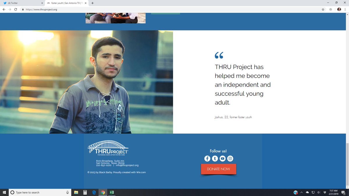 Clint Swindall (@clintswindall) on Twitter photo When I spoke to <a href="/generationsfcu/">Generations FCU</a> I gave them an opportunity to pick a charity we would donate to from our foundaiton <a href="/FirstChance1/">First Chance</a>. The majority selected <a href="/THRUProject/">THRU Project</a>. Be sure to follow them. They help youth who age out of foster care! #ThursdayMotivation #followanonprofit When I spoke to <a href="/generationsfcu/">Generations FCU</a> I gave them an opportunity to pick a charity we would donate to from our foundaiton <a href="/FirstChance1/">First Chance</a>. The majority selected <a href="/THRUProject/">THRU Project</a>. Be sure to follow them. They help youth who age out of foster care! #ThursdayMotivation #followanonprofit
