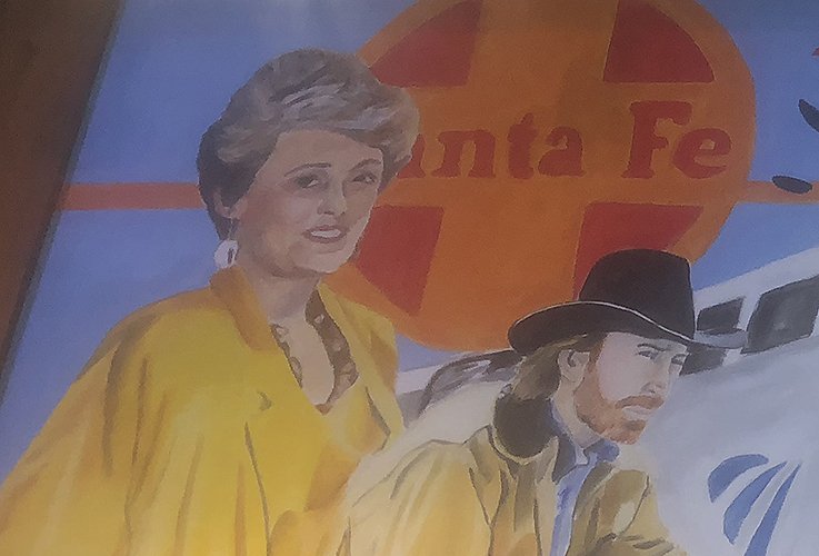 Happy birthday to Rue McClanahan, seen here with fellow native Chuck Norris on this sweet mural in Ardmore 