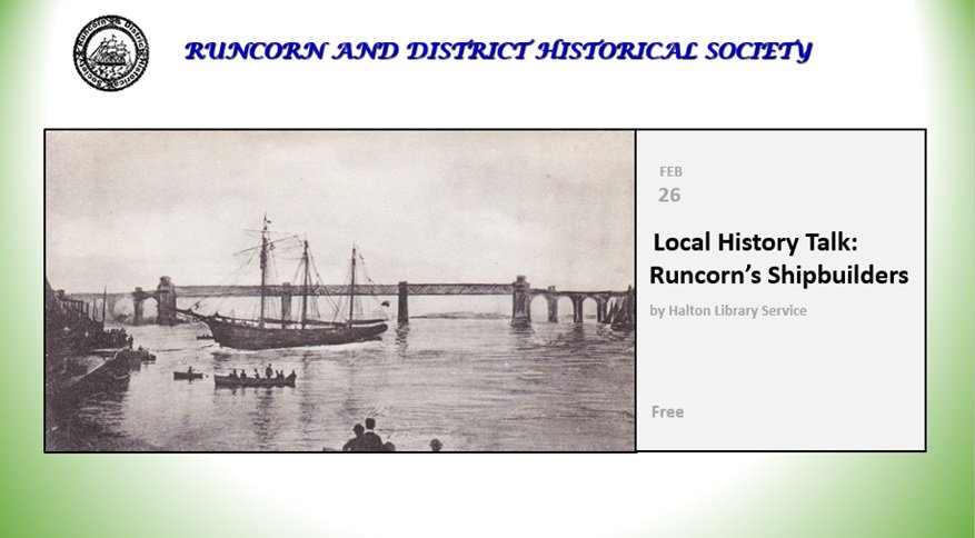 HaltonBC's tweet image. Does #localhistory float your boat? For many years, #Runcorn was well-known for its #shipyards and# shipbuilders. Join us for this captivating talk by Runcorn Historical Society,  if you have an interest in the subject. #haltonreads @HaltonLibraries