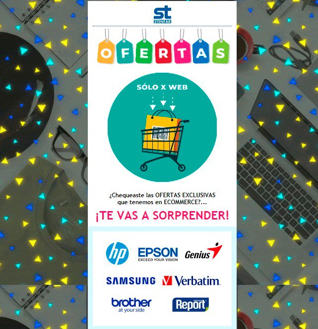 🛒 Ofertas EXCLUSIVAS en ECOMMERCE 🛒
¡Llevate todo! Descuentos exclusivos, precios imposibles, ingresá a nuestra web y sorprendete 😉

----> stenfar.com.ar 🛒

#ecommerce #ofertas #descuentos #stenfar #preciosespeciales #ofertasweb #soloporecommerce #soloparacomprasweb