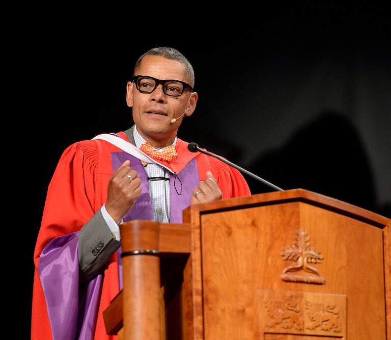 Some #ThursdayThoughts from honorary degree recipient @MattGallowayCBC: “Be an active listener, a vigorous listener, somebody who leans forward and wants to hear what other people are saying.” #YorkU
