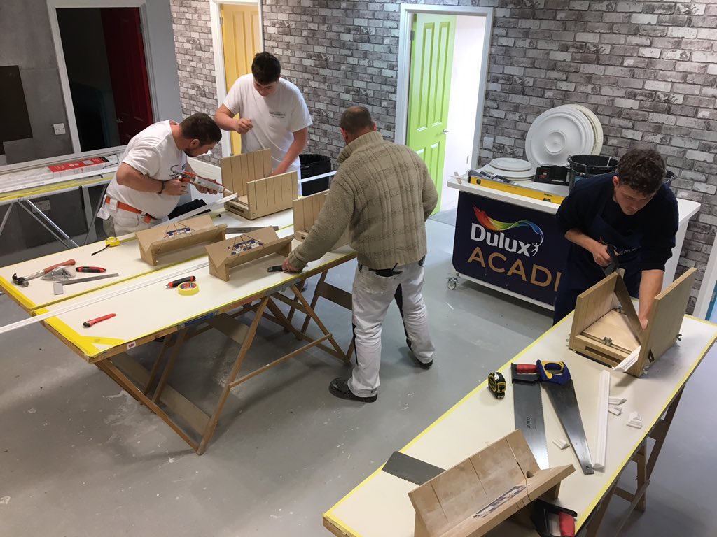mrqdcont's tweet image. It was All about Coving, cornice and decorative mouldings at the @duluxacademy Slough today. Good bunch of guys and great products from @NmcCopley.   @DTPaintExpert @DuluxSelectDecs
