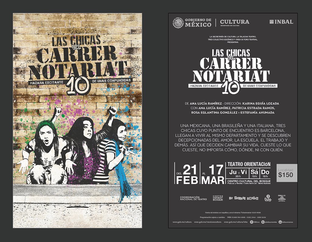 chicasdelcarrer's tweet photo. Hoy Las Chicas del Carrer Notariat 10, 20:00h, Teatro Orientación, CDMX #JUEVESDETEATRO #jueves30pesos #TEATROINBAL https://t.co/RIyYSOdMfF
