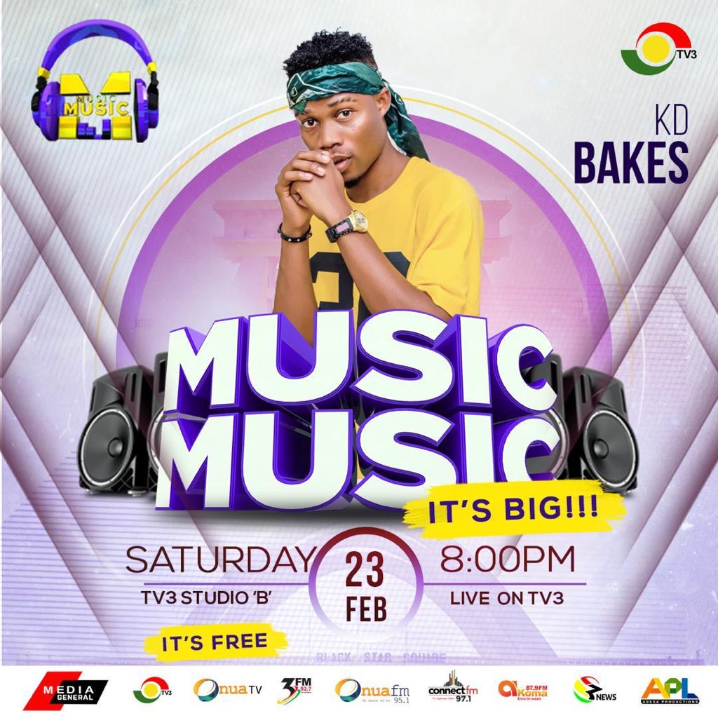 djkaranjagh's tweet photo. Catch @Kdbakes8 Perform Live this Saturday 23/02/19 on TV3 Music Music Show inside TV3 Studio ‘B’. Performing along side Akwaboah And B Ryt. Don’t miss it! #Real #Stillthemelodydeykillyou #BKSUpInThis* https://t.co/gX9AzAda3N