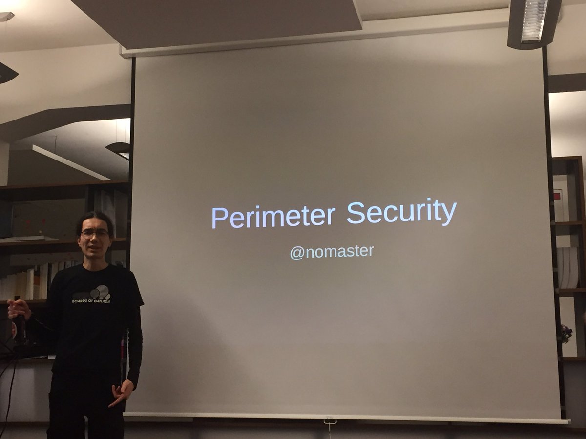 KathiSlz's tweet image. Weiter geht es mit @nomaster und seinem Talk „Perimeter Security - what is it and why isn&apos;t it enough?“ #Security #TrustInTechCGN