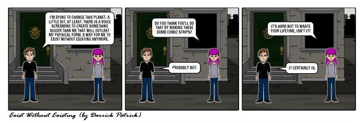 DigiPanelComix's tweet image. Exist Without Existing (by Darrick Patrick)