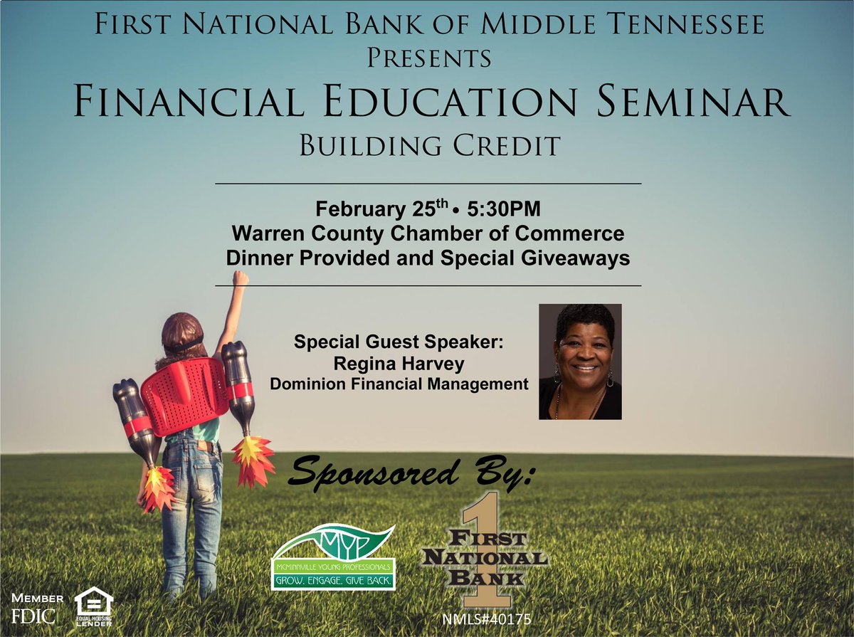 mainstmcminn's tweet photo. We appreciate it when community banks lend people KNOW-HOW! Did you see this upcoming class: @FNBMT Financial Education Seminar on Building Credit - Mon Feb 25 at the Chamber of Commerce. #FinancialHealth #CommuntiyBank #MainStreetBeliever More info: https://t.co/kCjHAH1itu https://t.co/FiGg9GfLGi