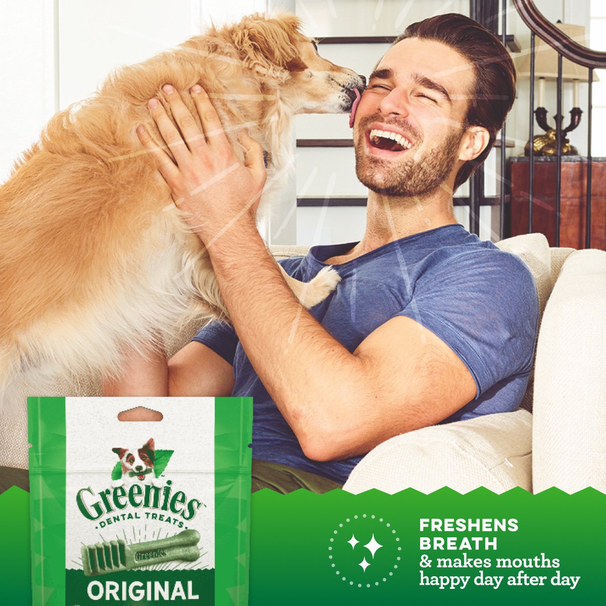 Keep your February cuddle sessions fresh. Buy GREENIES Dental Treats today. #Greenies #DogTreats bit.ly/2ShKwqb