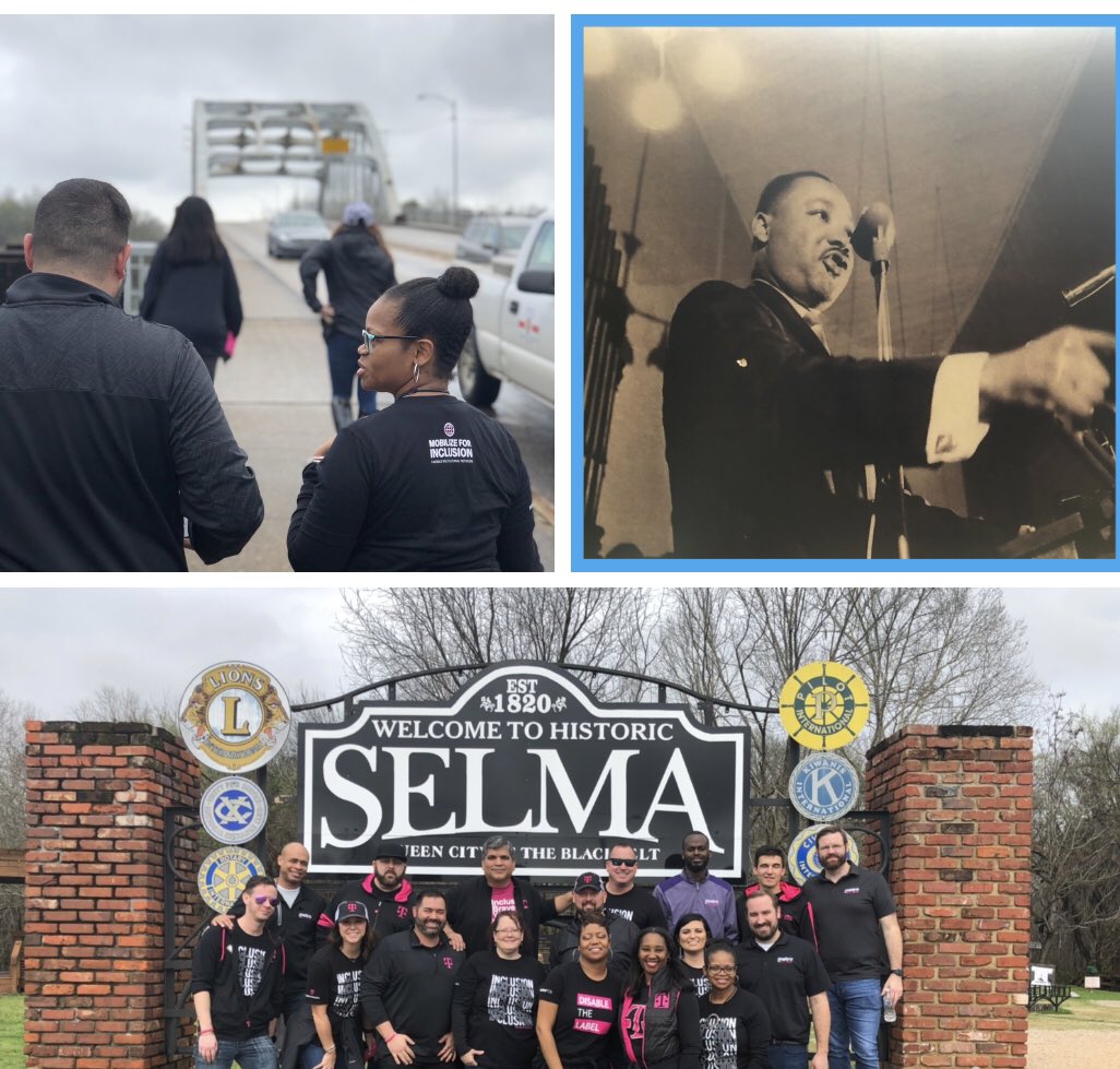 Walking with my brothers and sisters of @TMobile and @MetroByTMobile in the footsteps of Dr. King in Selma, AL #SEPowerOfLove #BlackHistoyMonth #beyou #gulfcoastproud