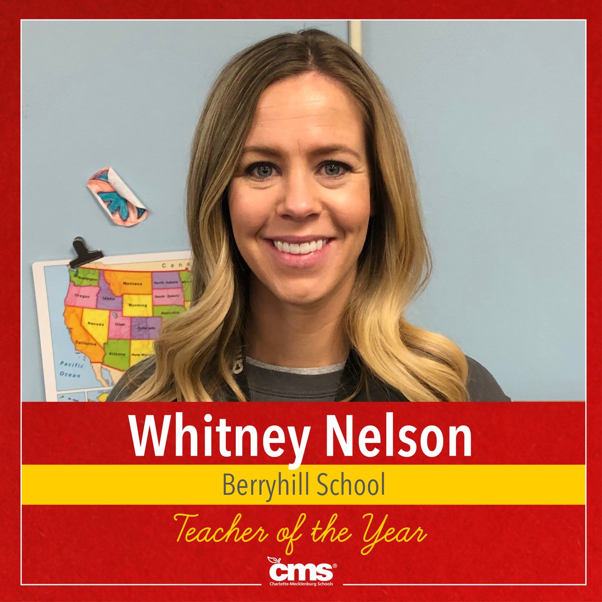 CharMeckSchools's tweet photo. Meet four more Teachers of the Year!  Here's Catherine Cordero from @CMS_DJV_Academy, Jeanette Viladrosa of @UnivMeadowsES, Whitney Nelson from Berryhill School and Kristen Gaudioso from @CMS_ElonPark.  Check out our #CMSTOY gallery at https://t.co/uaLK5YiwSN. Leave a kind word! https://t.co/lkcZ5Qdmg4