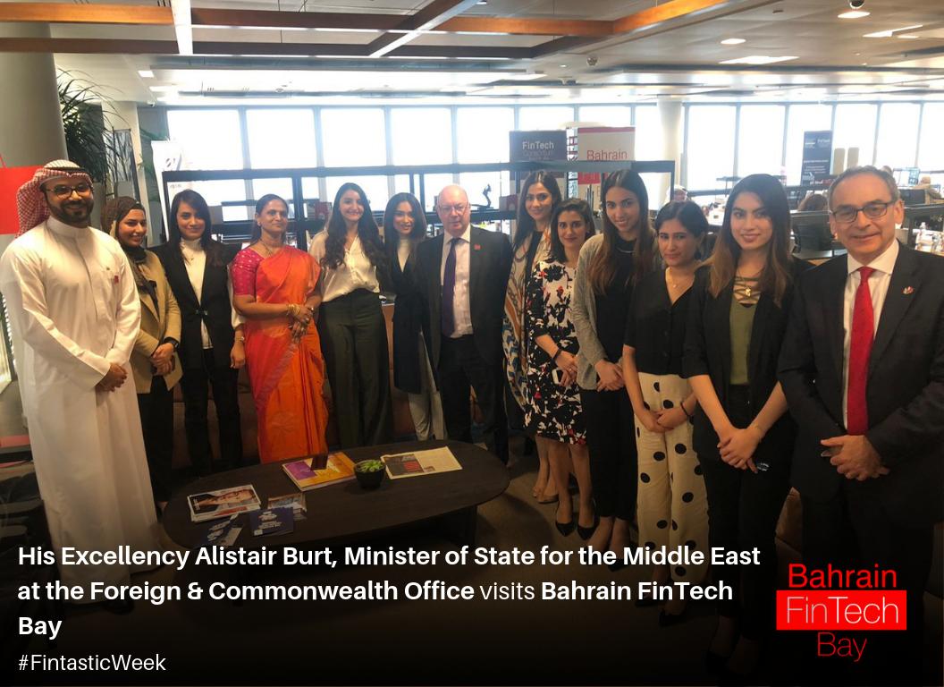 FinTechBay's tweet photo. We are pleased to have his Excellency Alistair Burt, Minister of State for the Middle East at the Foreign & Commonwealth Office, visit our office and meet the @bahrainfintech_ Team and the Women in FinTech Network Bahrain.
#FinTechBay #WIFBH #FintasticBahrain #FintasticWeek https://t.co/DWDITQZfEM