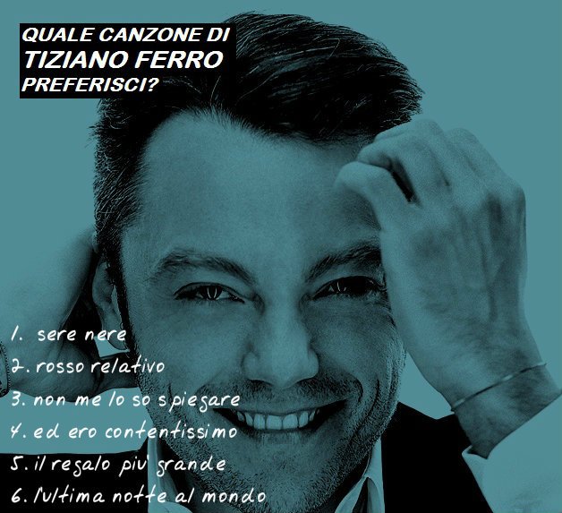  Happy birthday ...Tiziano Ferro ! E....sondaggino...! 