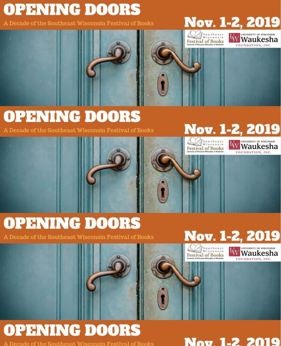 Can you believe this will be our 10th Festival? We can't either! Our theme is Opening Doors: A Decade of the Southeast Wisconsin Festival of Books. More information to come so watch this space for announcements! #sebookfest2019
