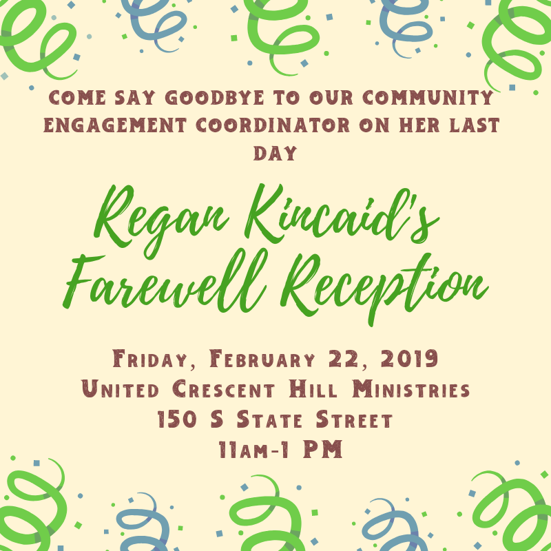 UCHMinistries's tweet photo. Tomorrow is Regan's last day, we will all greatly miss her. Please join  us in giving her a lovely send off with all our best wishes! https://t.co/tRYjoYbPTS
