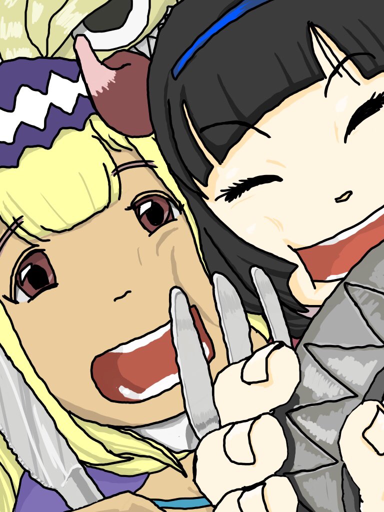足止めガールズ
ニスロク&マリー
このかた達が居なかったら自分のスキルと持ちキャラではラグエル倒すのが1ヶ月以上遅くなったと思う
#スママジ美術部ファン企画
#スママジ