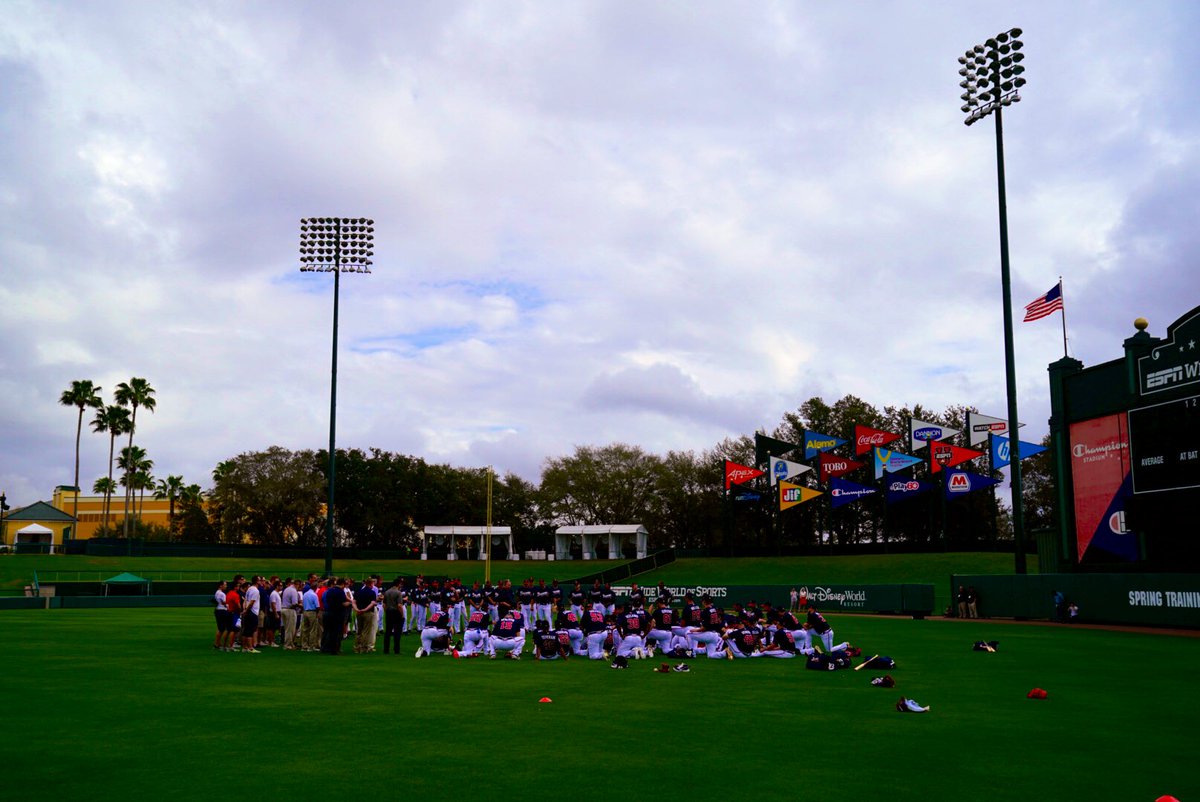 Braves's tweet photo. Full squad. Let’s ride. 

#BravesST | #ChopOn https://t.co/RK1G9ks3do