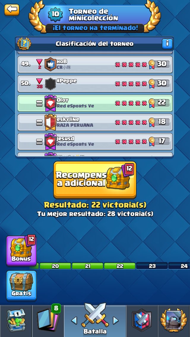 1er intento serio con el nuevo torneo mundial, quería 23 pero bueno, ni tan mal