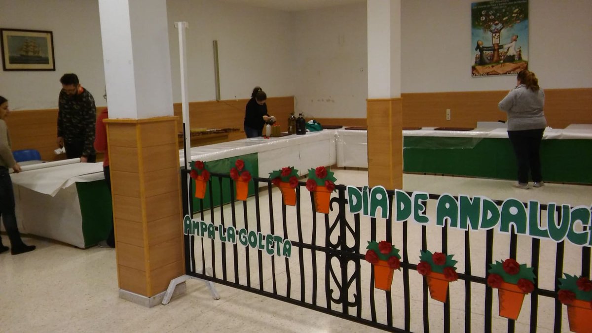 AMPALaGoletaMLG's tweet photo. Ya llega el "Día de Andalucía" a nuestro Colegio.. Ole, Ole y Ole por esos Padres y Madres que no paran ni un momento de estar pendientes de todo... Sin vuestra ayuda sería muy complicado.. GRACIAS...!!! https://t.co/fMQxf7SIlx