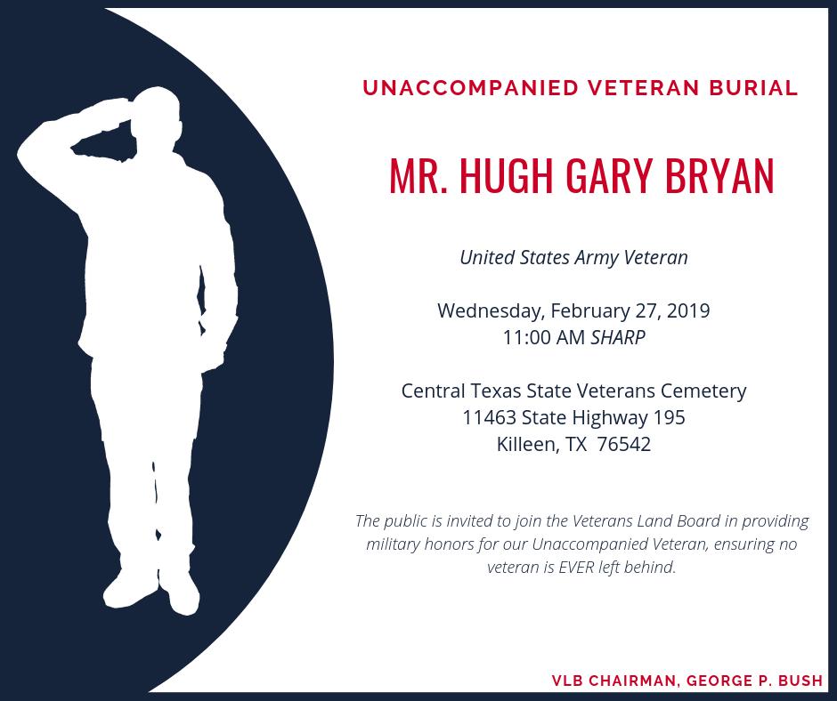 Unaccompanied Veteran Burial