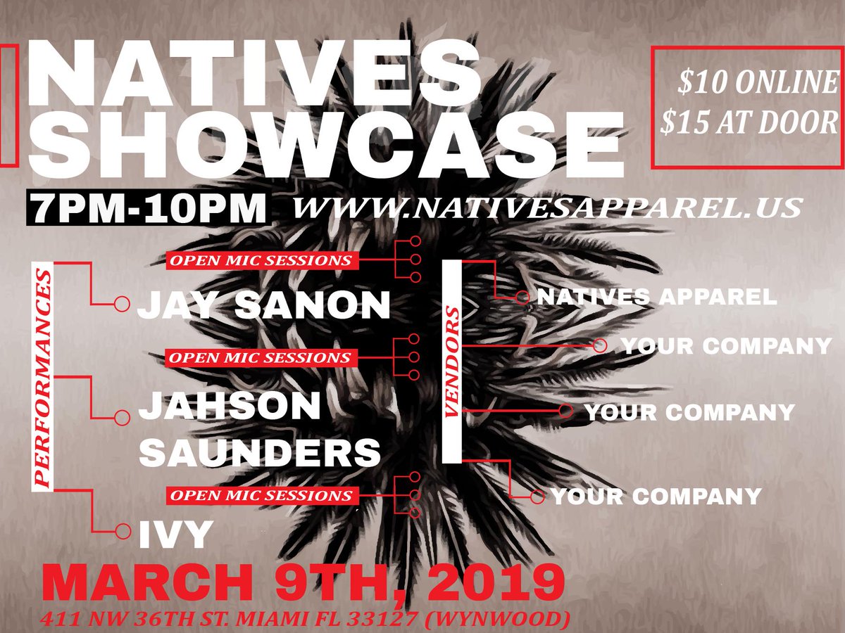 JaySanon's tweet photo. Humbled to announce my first show of the year will be at the Native Showcase on March 9!!! Hit up @NativesApparel_  for tickets! . https://t.co/CjRzsvA1uT