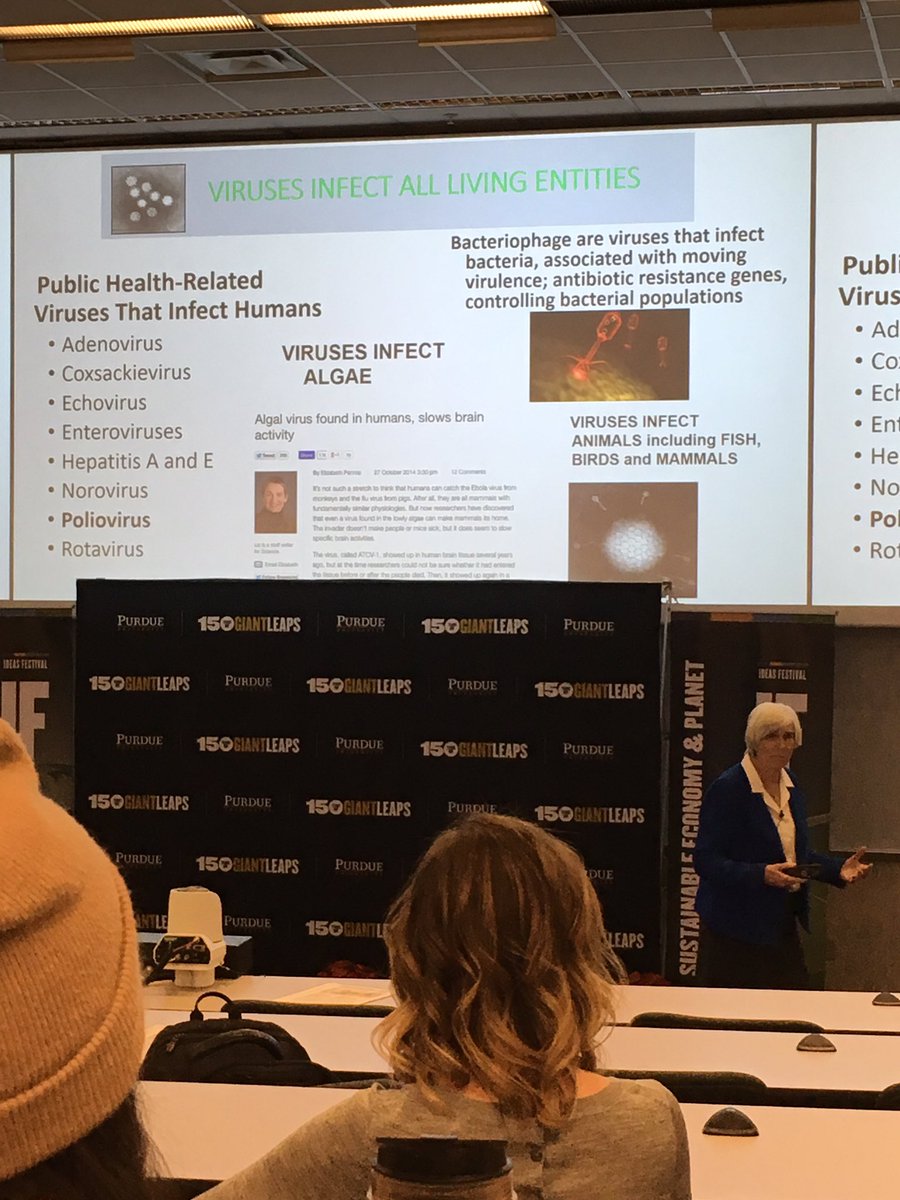 Learning this morning about #viruses & water. Thanks to @PurdueEngineers and @PurdueABE and @PurdueEEE for bringing Dr. Joan Rose in from @michiganstateu to teach us about her important research in waterborne viruses around the world, transportation, & what else we need to learn.