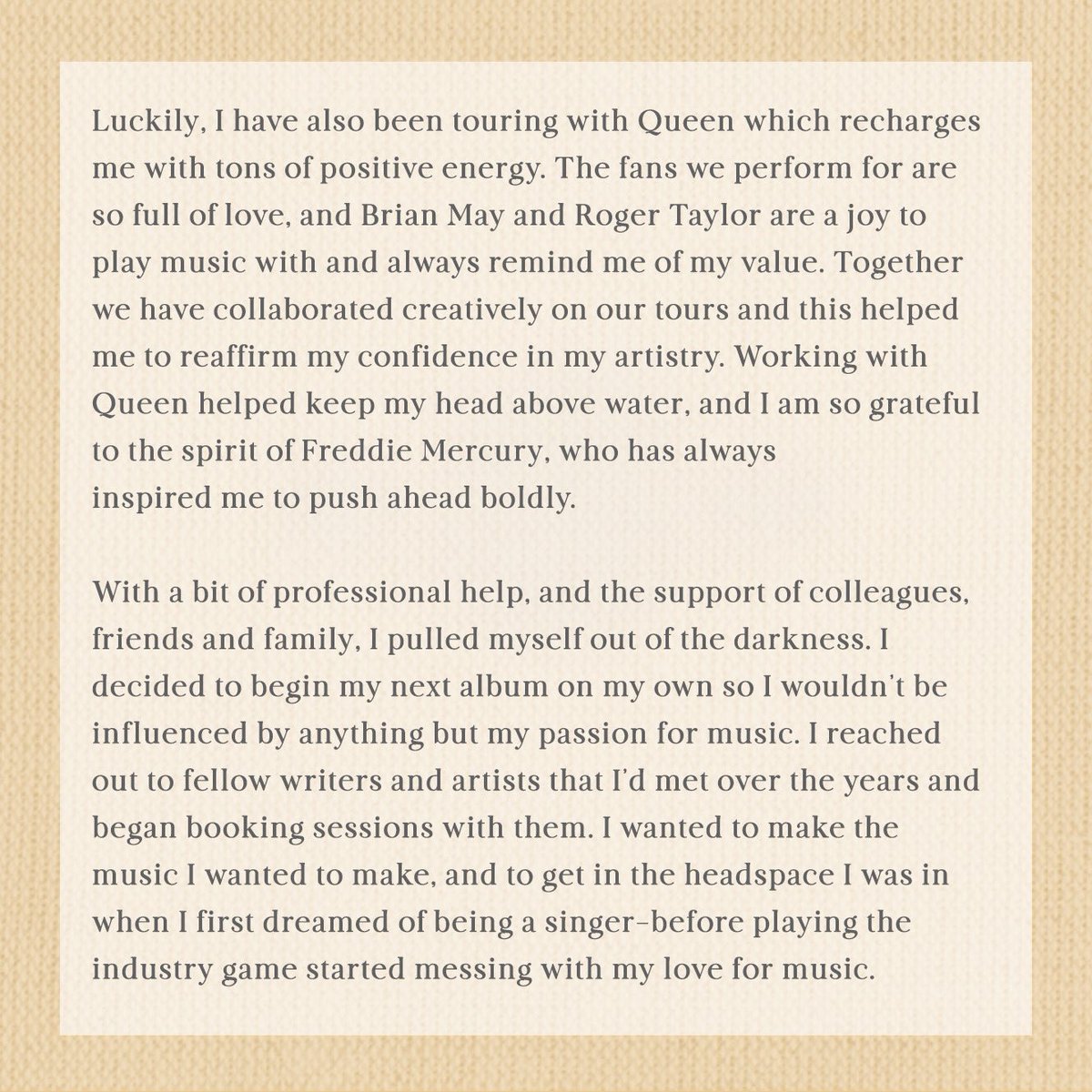 adamlambert's tweet image. Hi. I know you’ve been waiting! Well I’m finally ready to bring new music to all of you. 

I wanted to give a gift to you to kick off this new era before I drop my first official single. It’s a preview of the upcoming album - and a song from me to you.

#FeelSomething