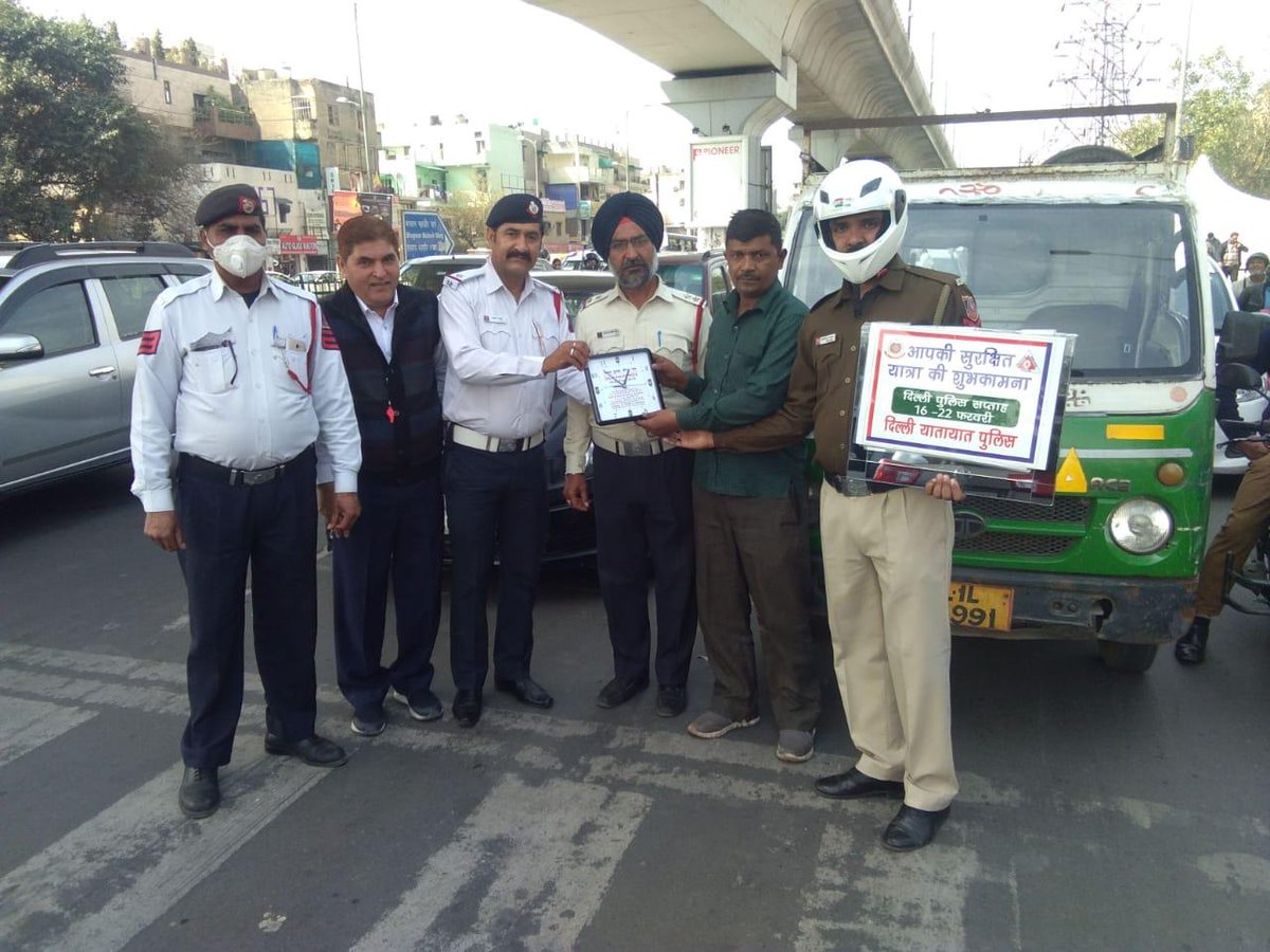 Road safety awareness drive at Madhuban Chowk