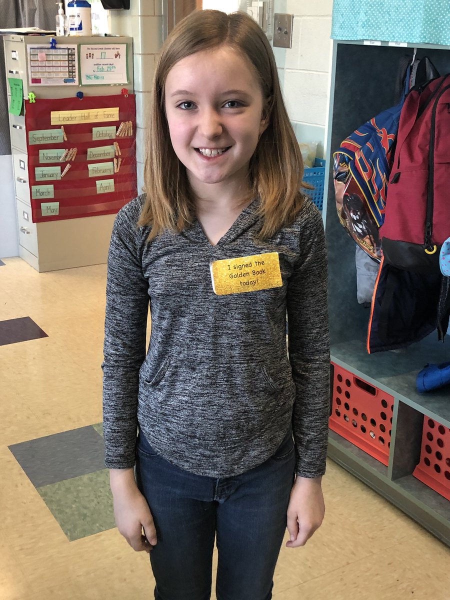 Mrs_Katulak's tweet photo. Congratulations, Lillian, for signing the Golden Book! Lillian is a kind and caring classmate. She jumps in to help others on her own all of the time! ❤️ #HeritageLeaders @PLSD @HeritagePLSD https://t.co/W5KclWuJY7