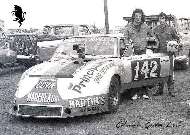 1976 - El #Torino con el que debutaba en la categoria Osvaldo Ameal , recordado y querido piloto que compartia en las previas de las competencias su otra pasion , cantar tangos. (Gentileza Gaston Lisso)