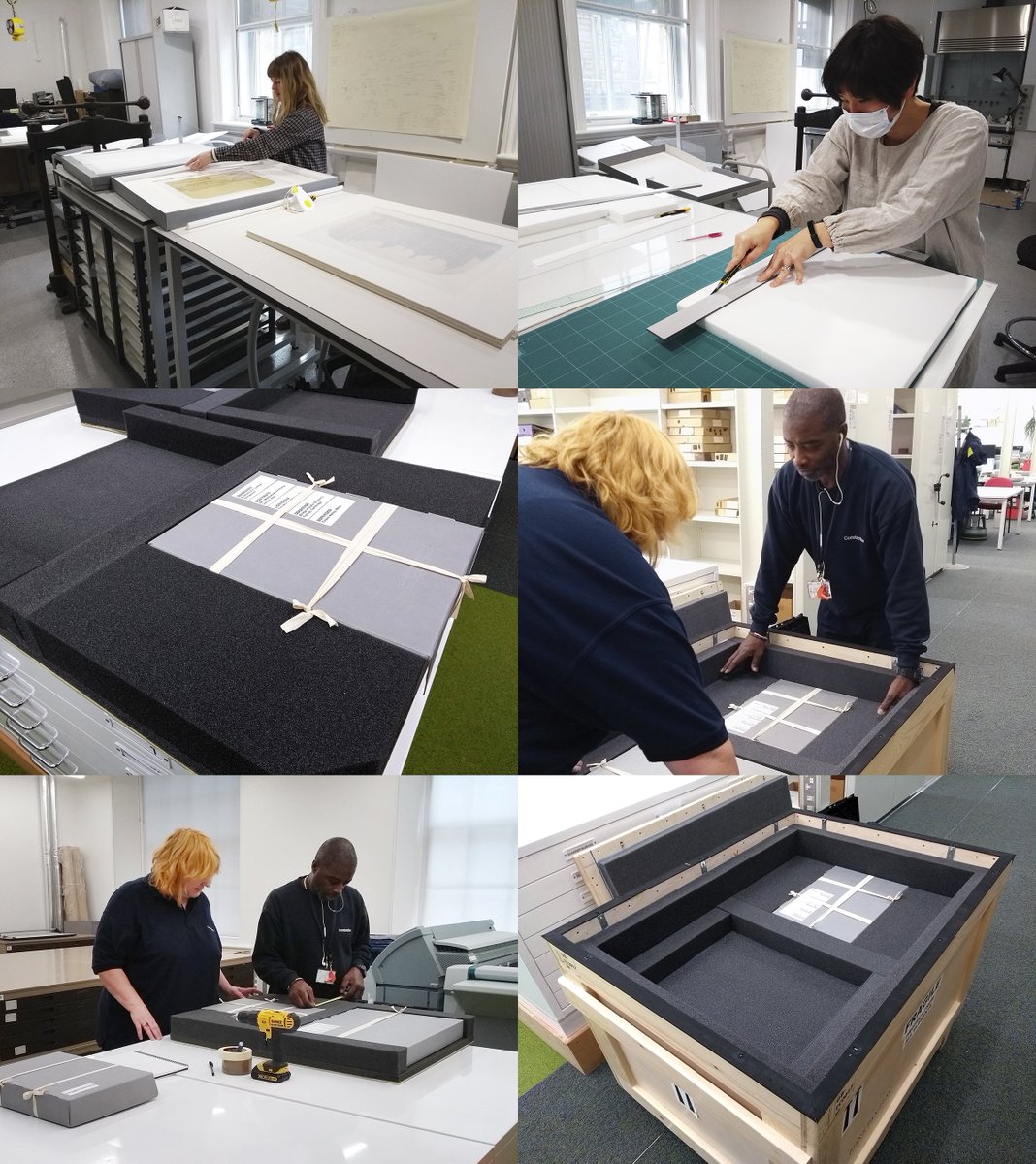 HE_Archive's tweet photo. After some final prep from our conservators and some precision packing skills from @ConstantineLtd our images are off to @topmuseum for the exhibition! Can't wait to see them there #HEArchivelife #Photographiccollections #Flysafe #Missingthemalready https://t.co/GtnKMiK3zT