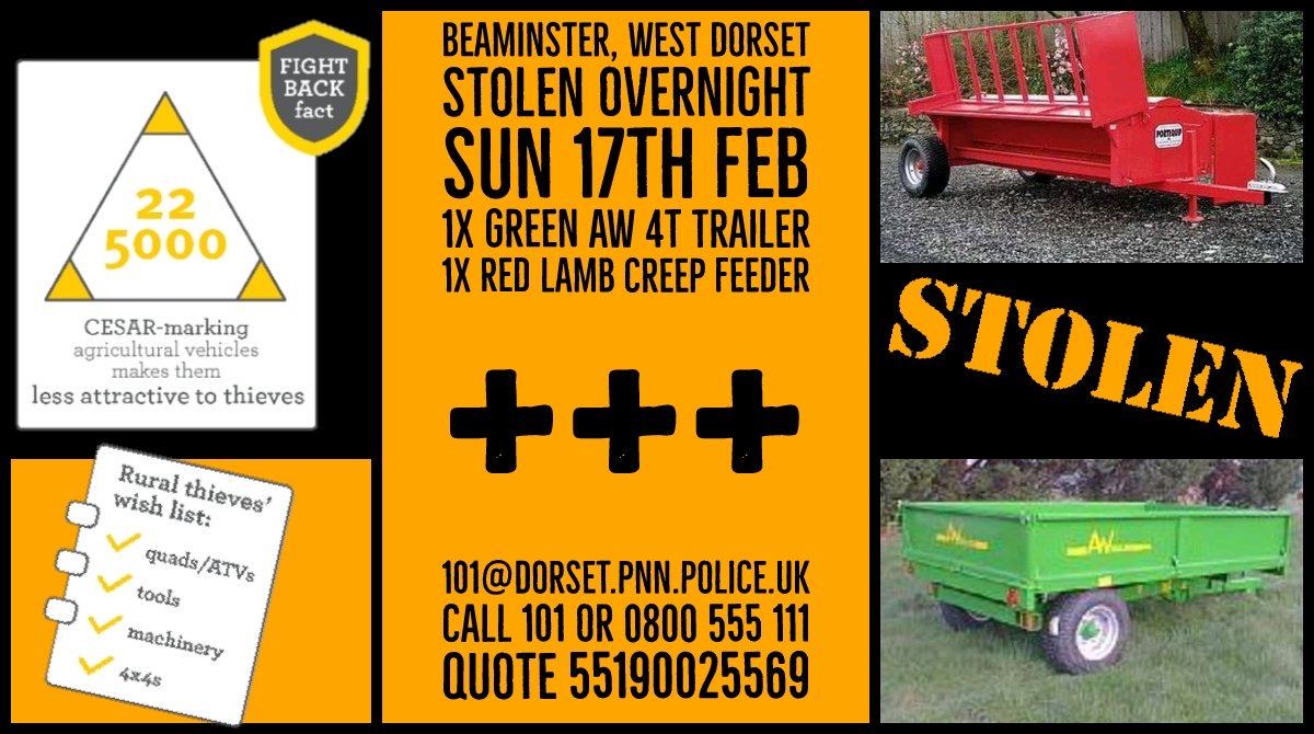 Rural Affairs Devon On Twitter Farm Theft In Beaminster